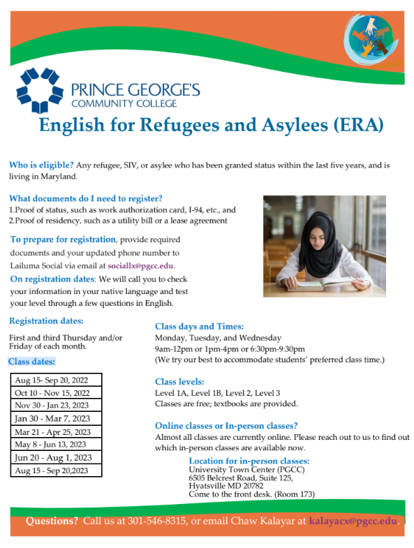 English for Refugees and Asylees (ERA)