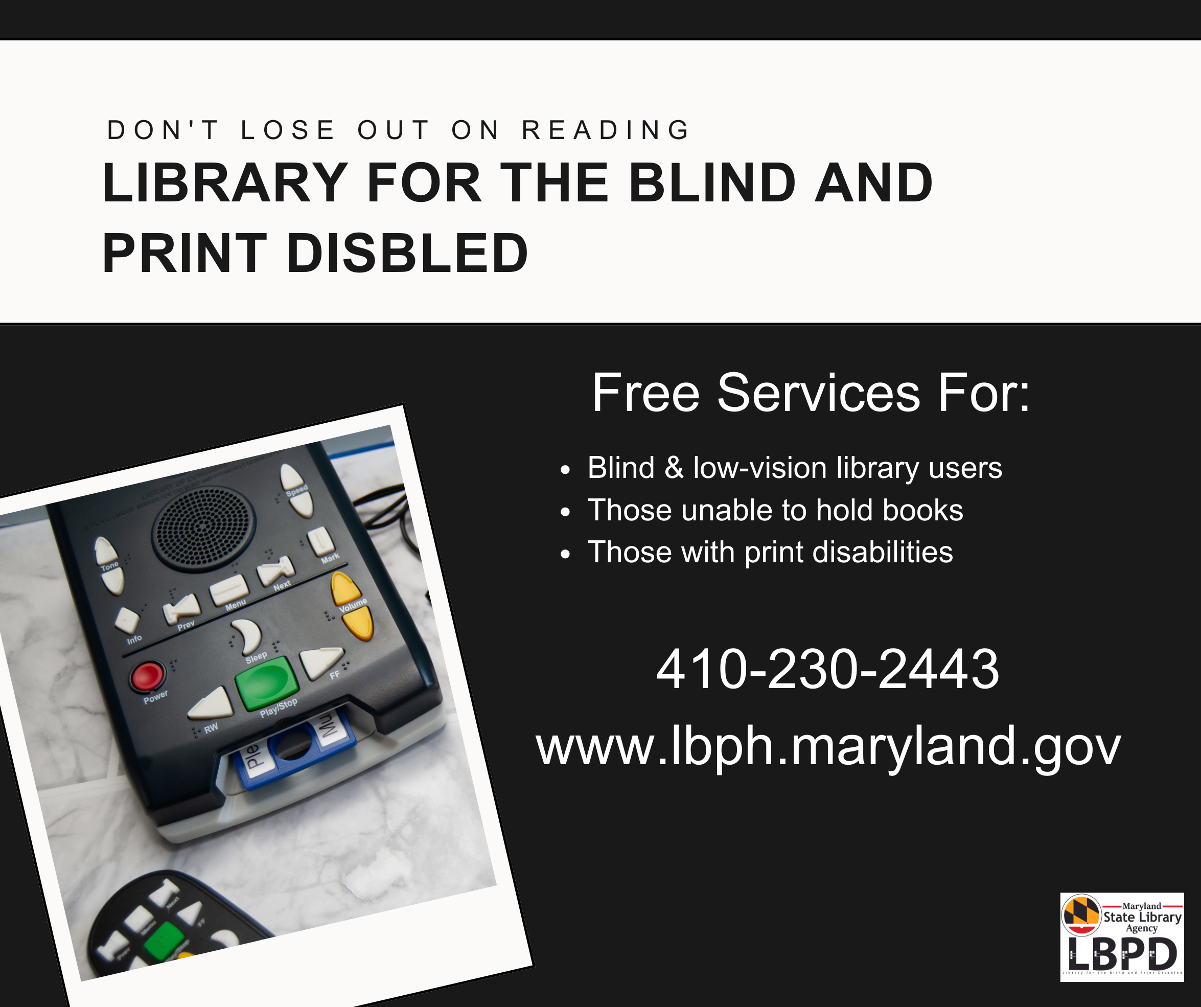 Maryland Library for the Blind and Print Disabled